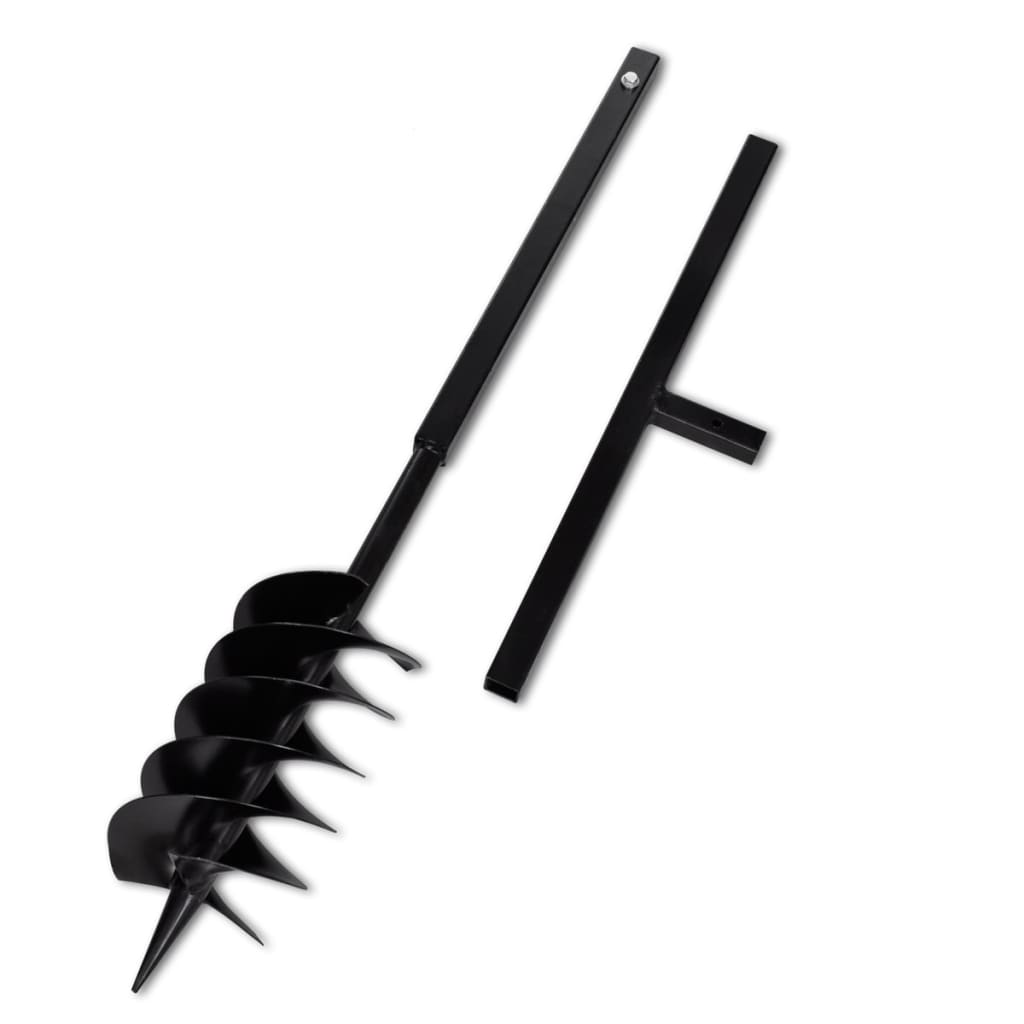 Earth auger with handle and screw head (double screw) 120 mm (black)