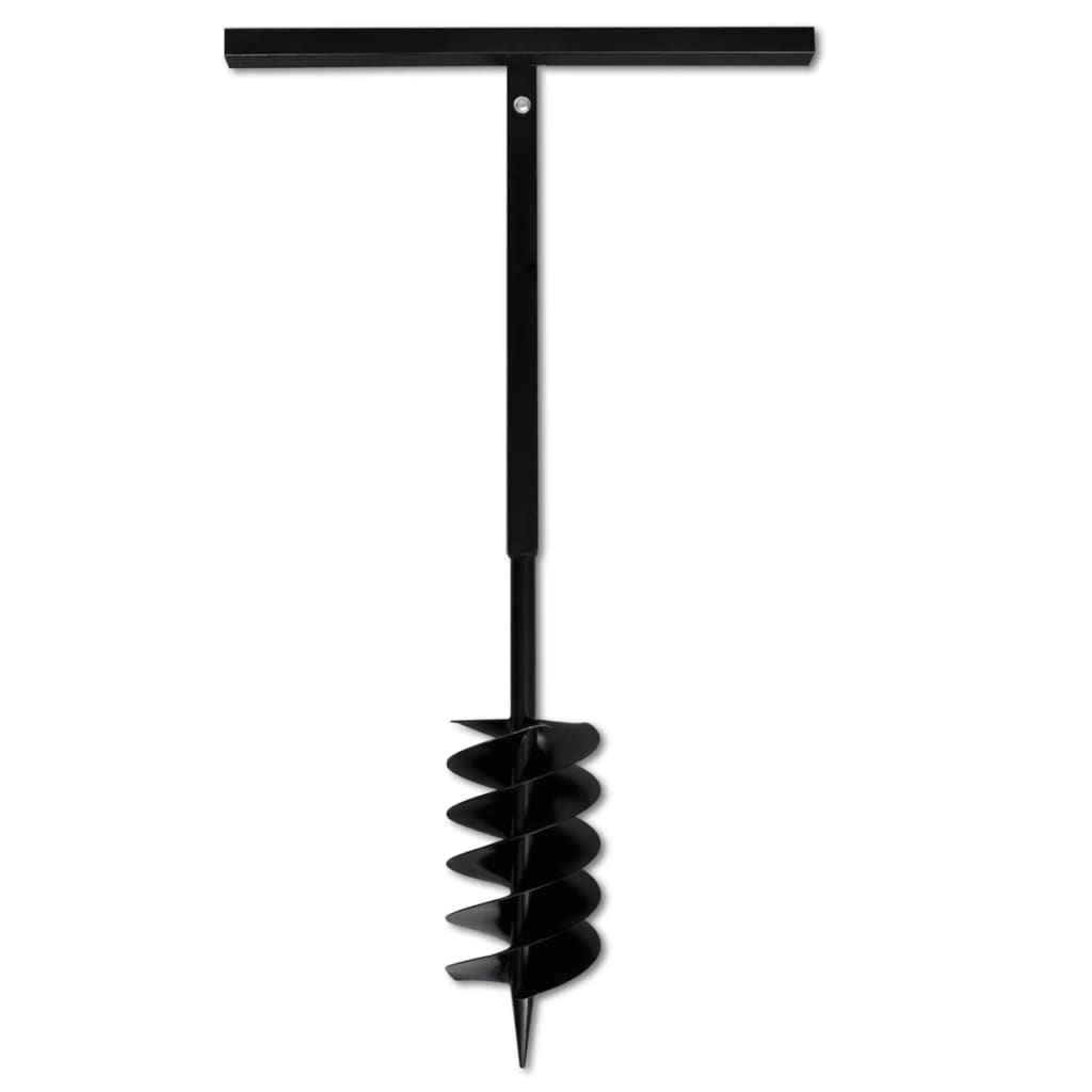 Earth auger with handle and screw head (double screw) 120 mm (black)