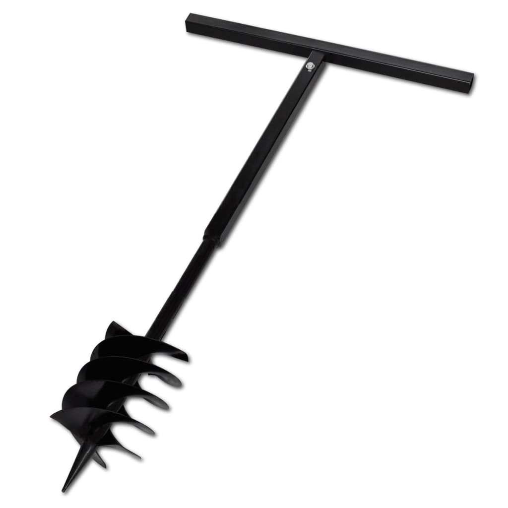 Earth auger with handle and screw head (double screw) 120 mm (black)