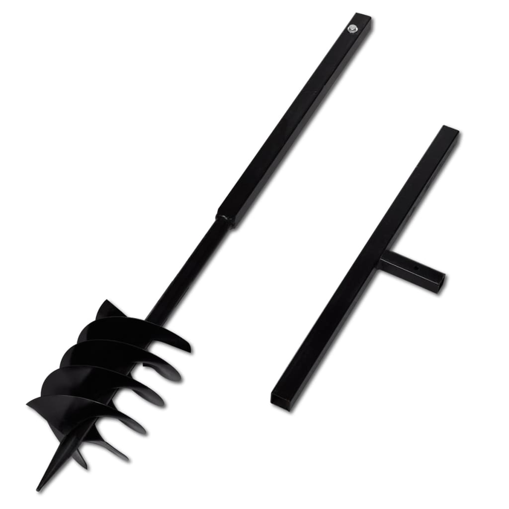 Earth auger with handle and screw head (double screw) 120 mm (black)