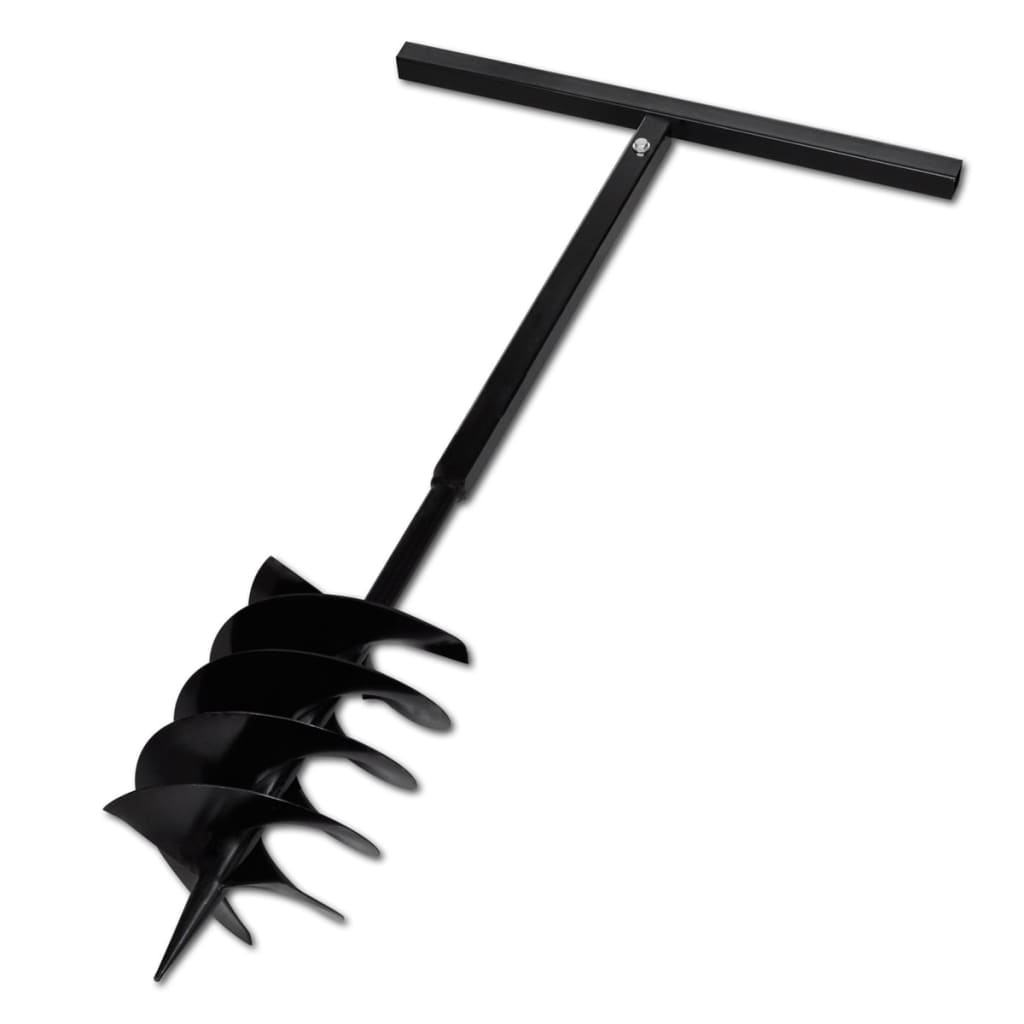 Earth auger with handle and screw head (double screw) 120 mm (black)