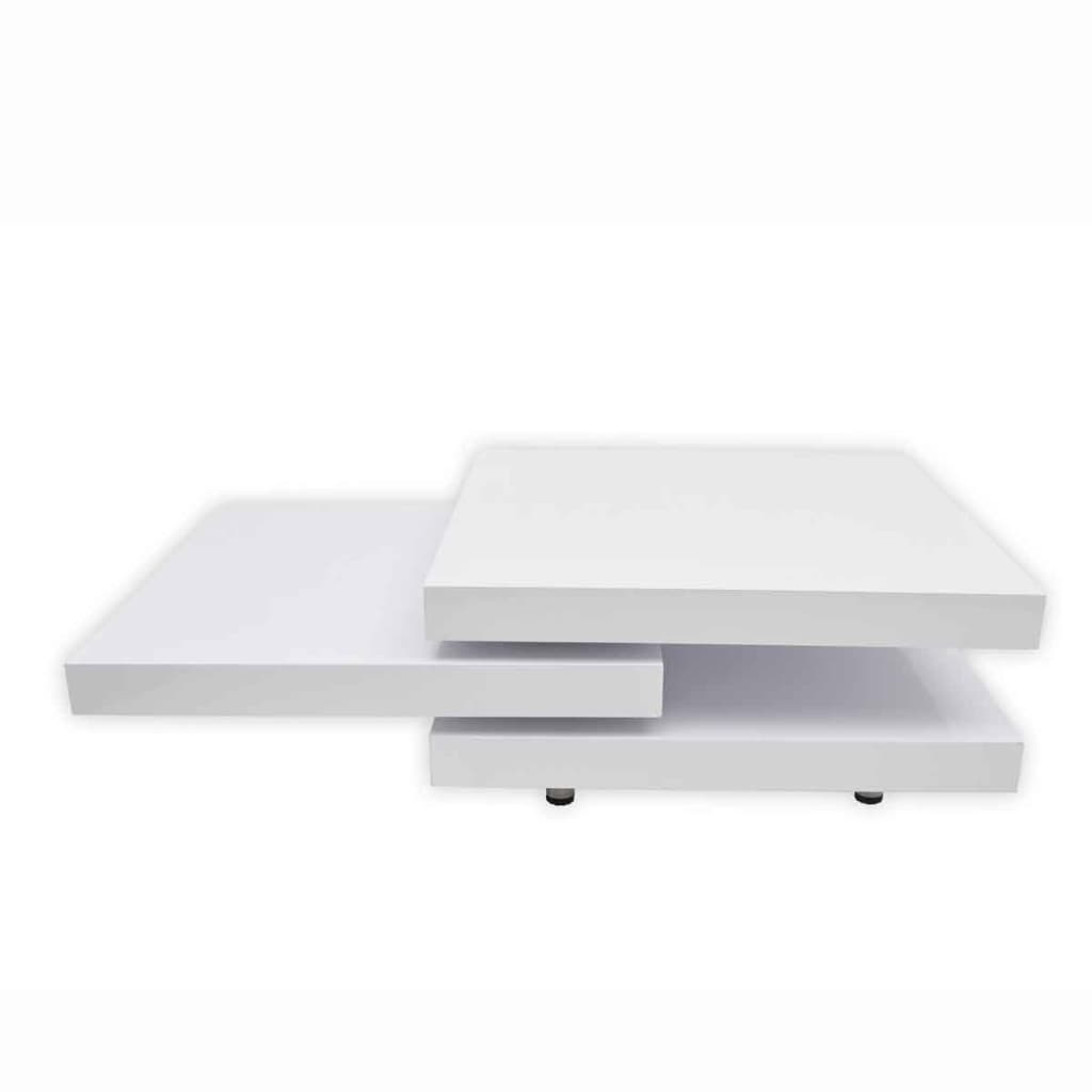 Table basse avec 3 couches de blanc brillant