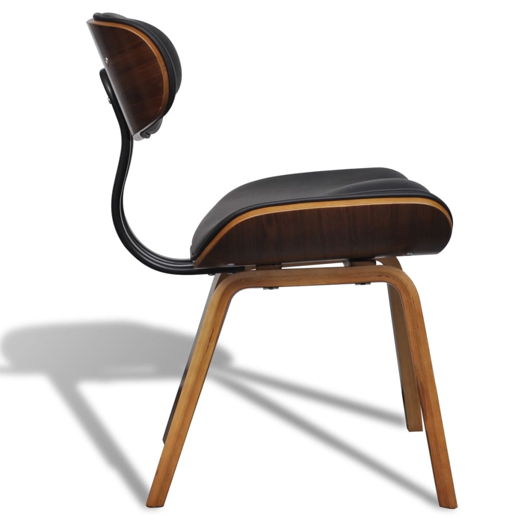 Eetkamerstoelen 6 st gebogen hout kunstleer