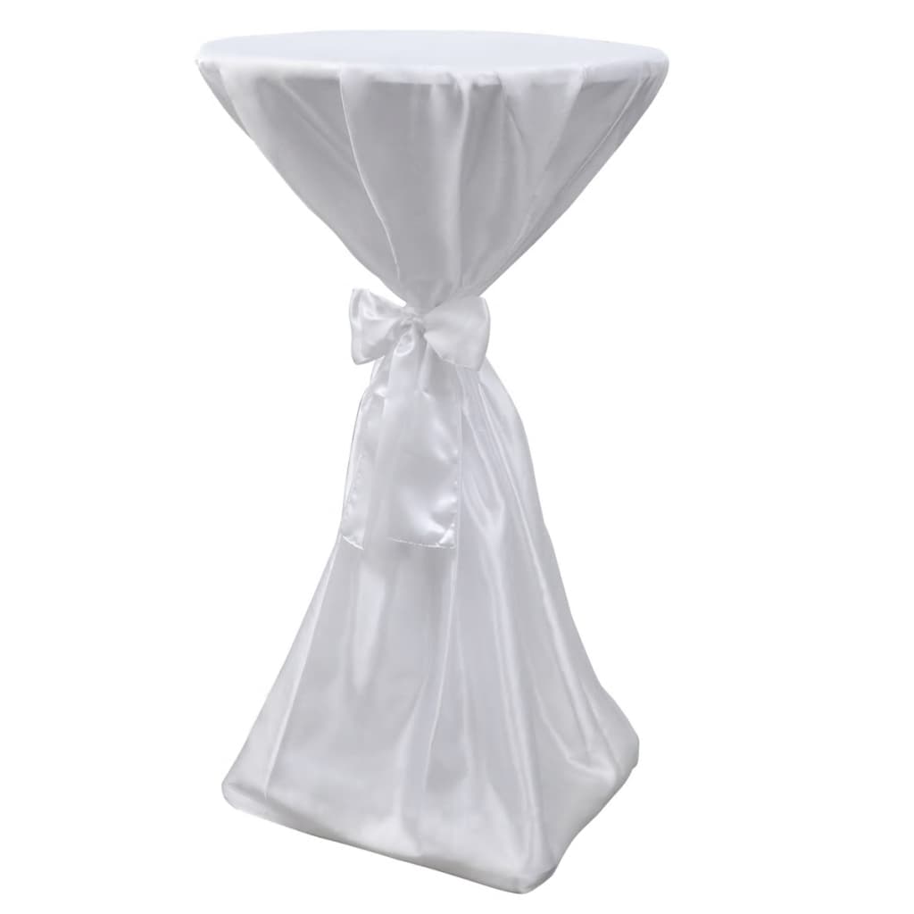 Nappe de table haute avec noeud 60cm Blanc (2 pièces)