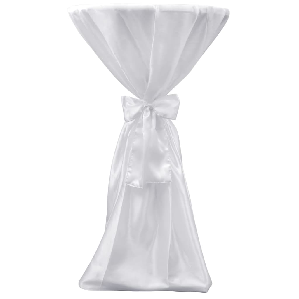 Nappe de table haute avec noeud 60cm Blanc (2 pièces)