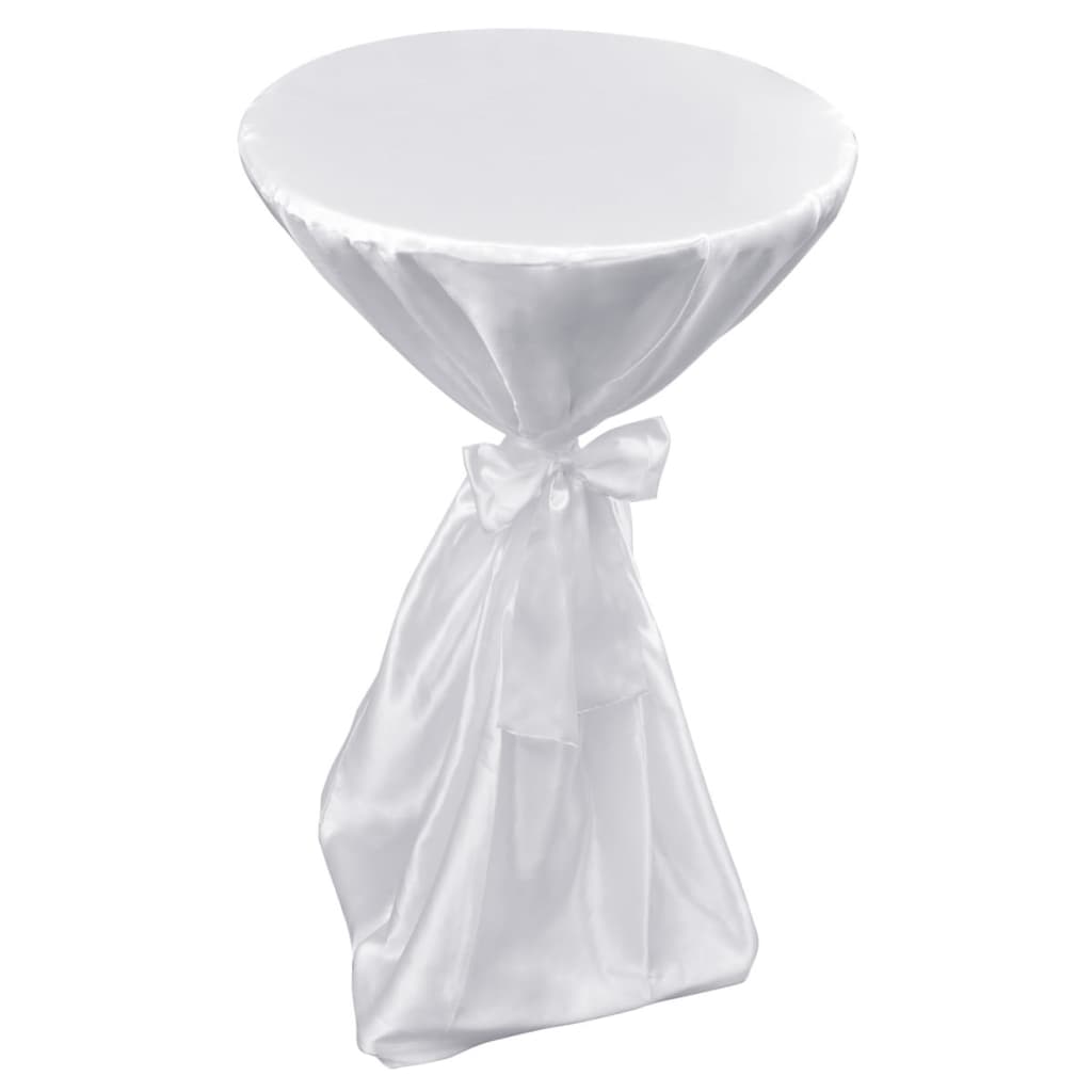 Nappe de table haute avec noeud 60cm Blanc (2 pièces)