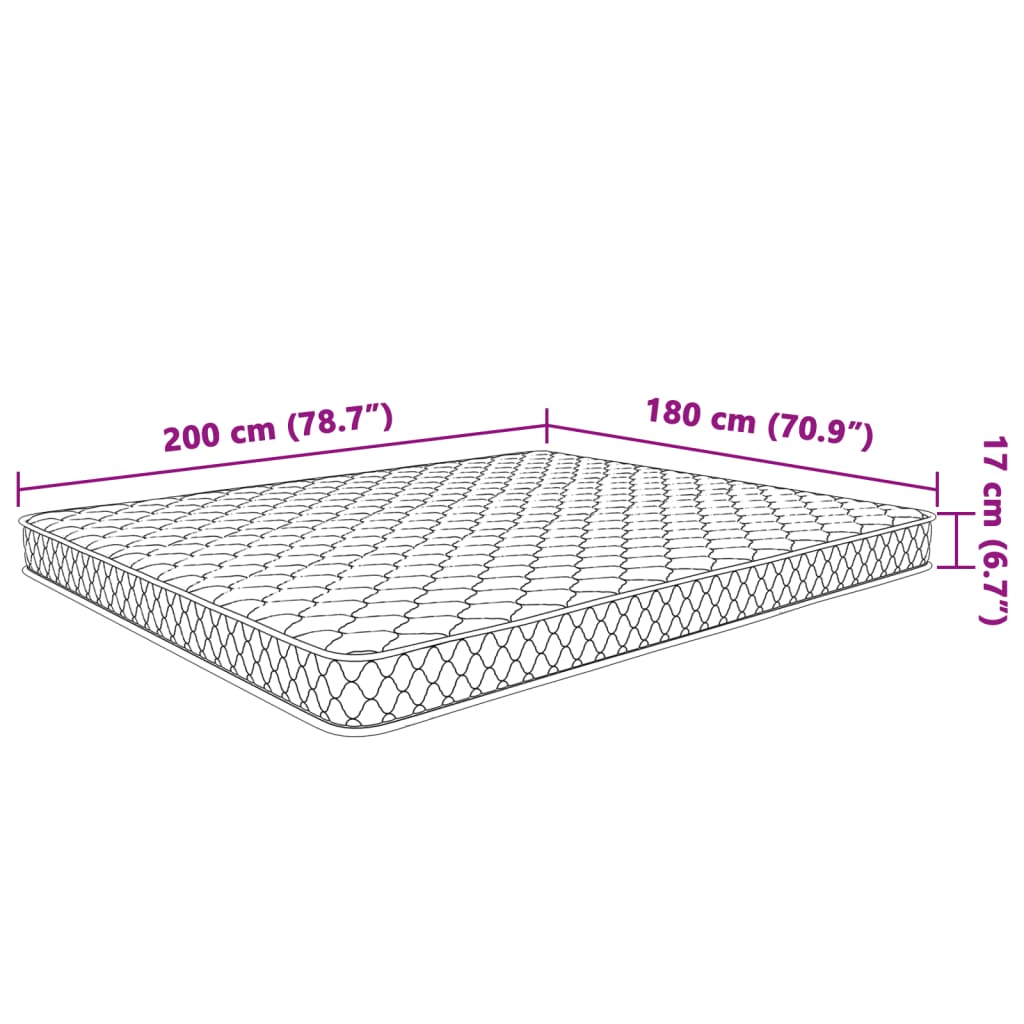 Traagschuimmatras 140x190x17 cm wit