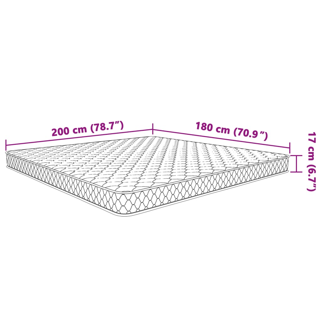 Traagschuimmatras 140x190x17 cm wit