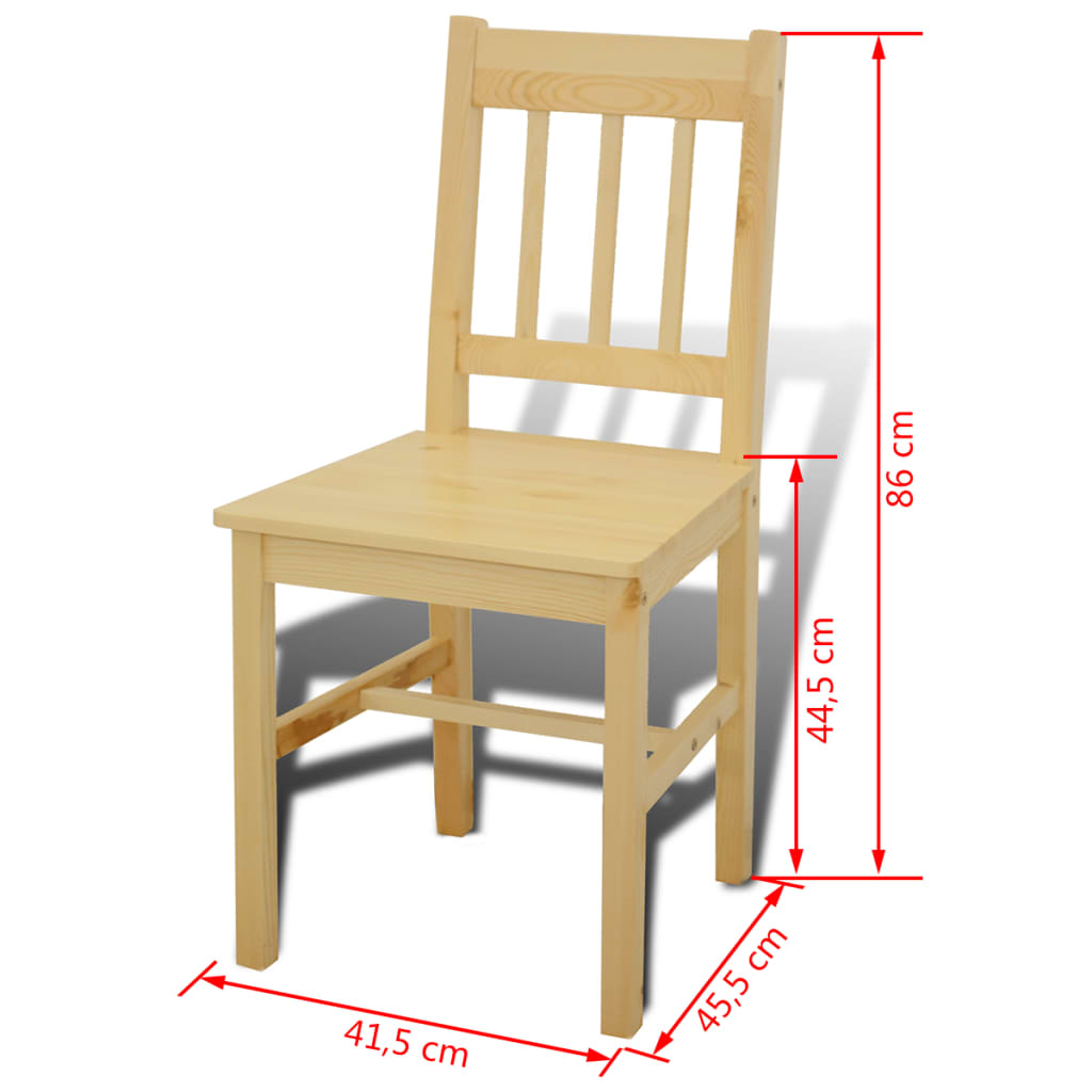 Table à manger avec 4 chaises en bois naturel