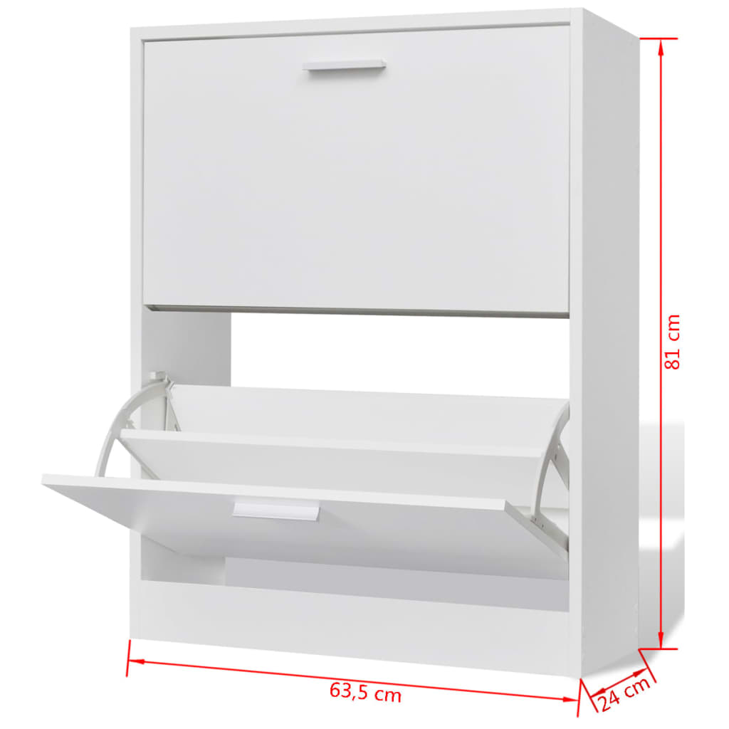 Schoenenkast 63x24x81 cm bewerkt hout