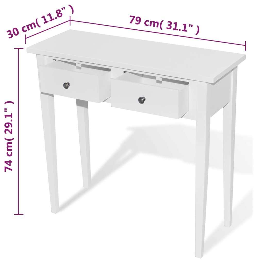 Table d'appoint 79x30x74 cm bois