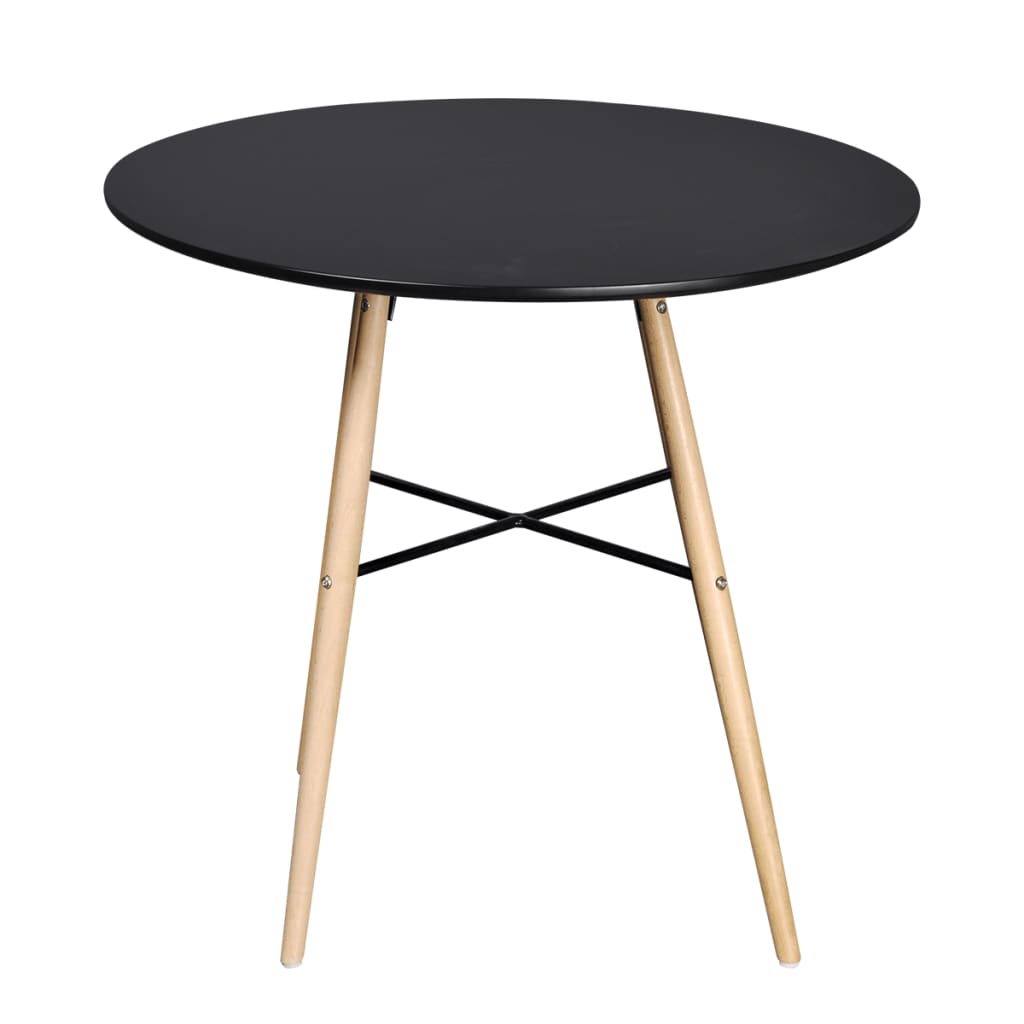 Eettafel rond MDF zwart