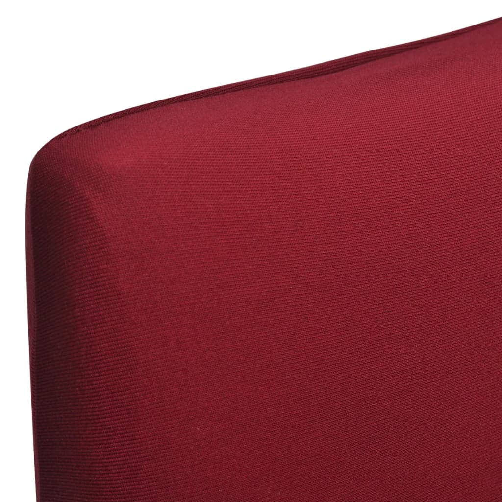 Housses de siège 4 pcs stretch droites bordeaux