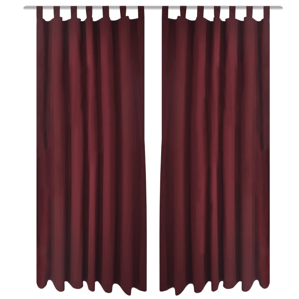 Rideaux micro-satin avec passants 140x175 cm 2 pcs