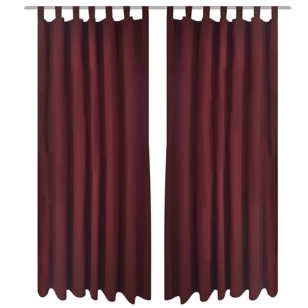 Rideaux micro-satin avec passants 140x175 cm 2 pcs