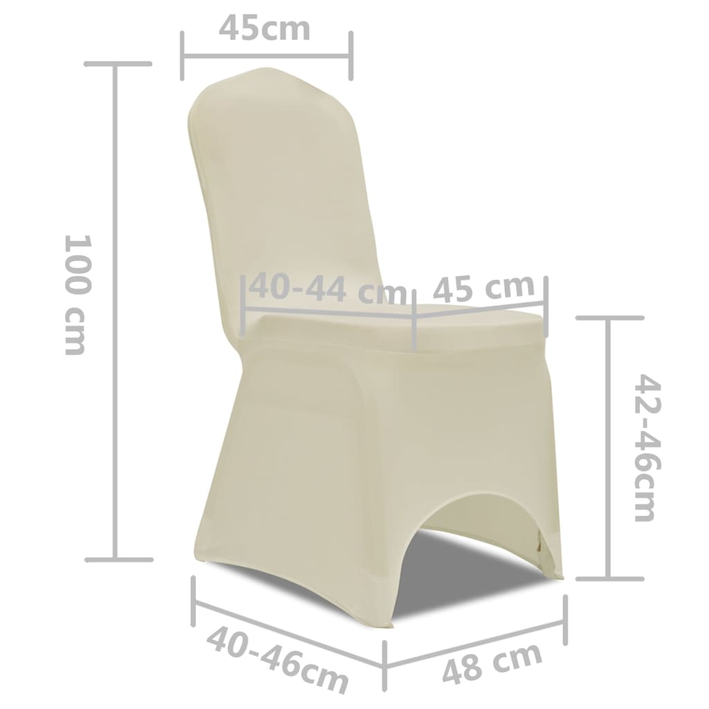 Hoes voor stoelen 50 stuks (creme)