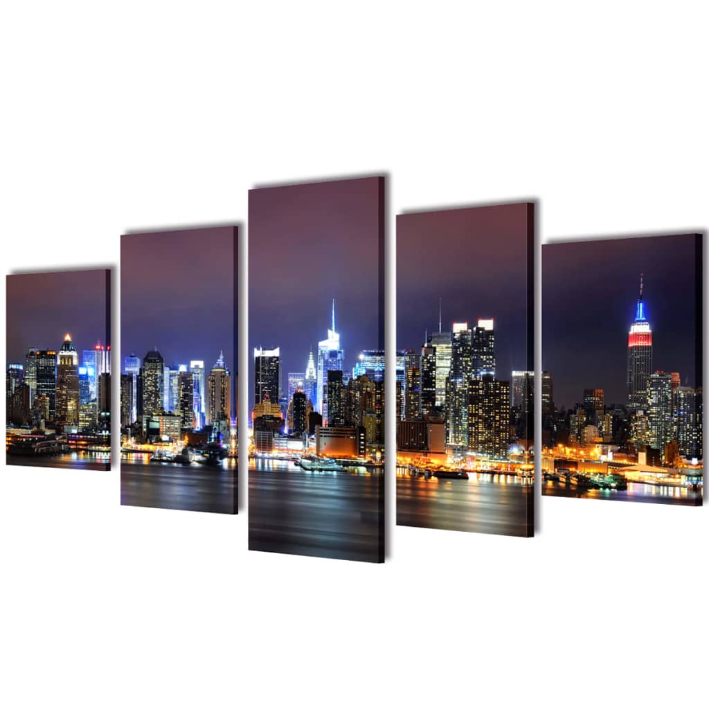 Canvas muurdruk set velden 100 x 50 cm