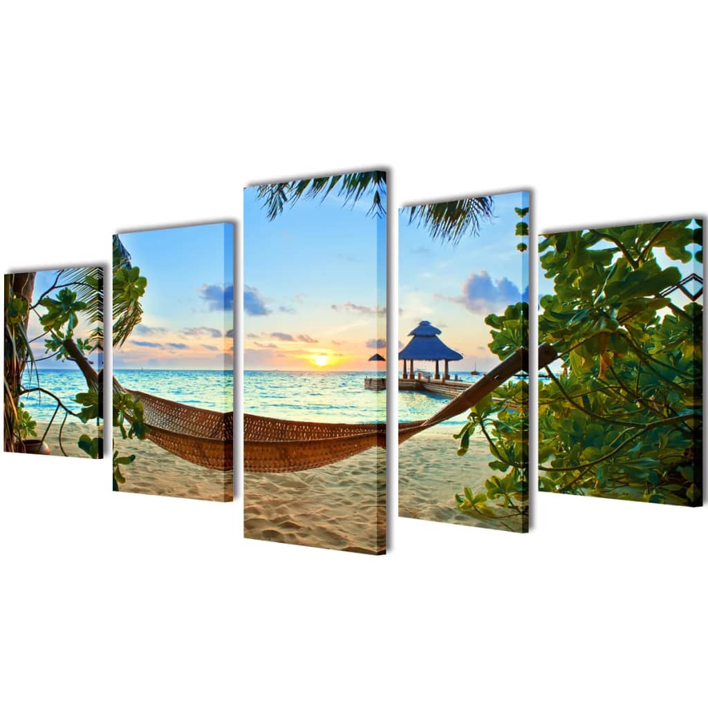 Canvas muurdruk set velden 100 x 50 cm