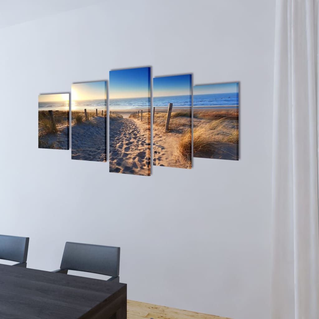 Canvas muurdruk set velden 100 x 50 cm