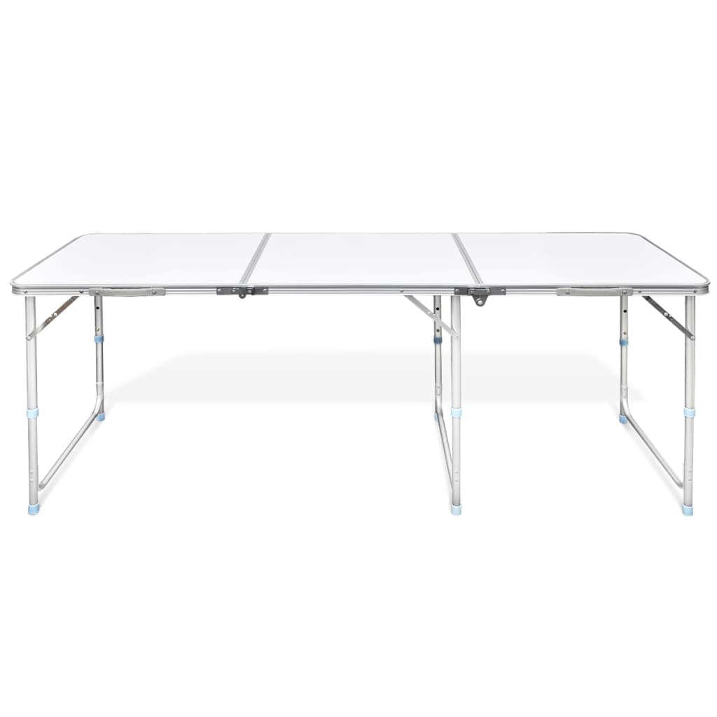 Campingtafel inklapbaar en verstelbaar in hoogte aluminium 180 x 60 cm