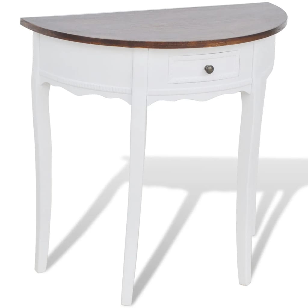 Table console avec tiroir semi-circulaire