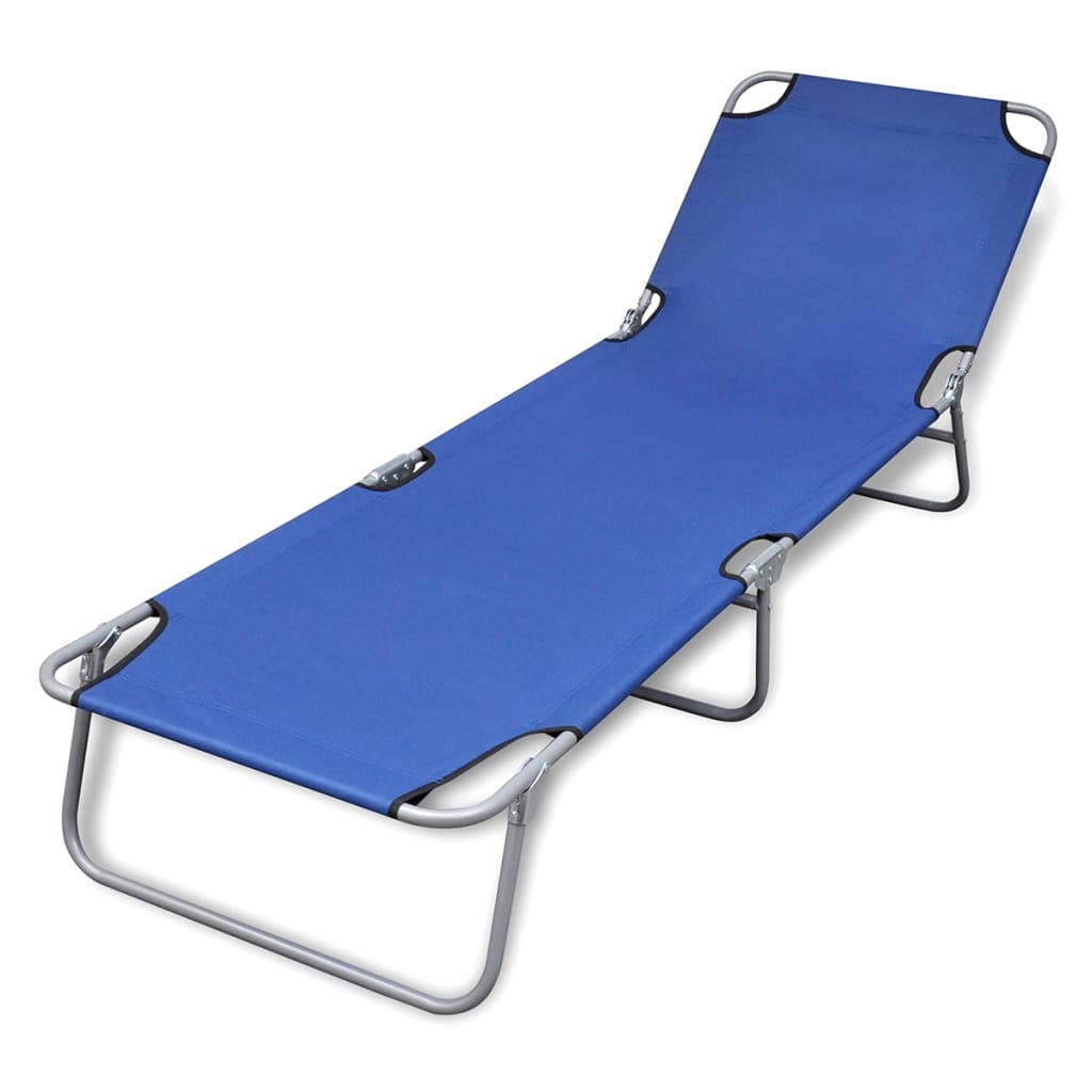 Chaise longue pliable avec dossier réglable