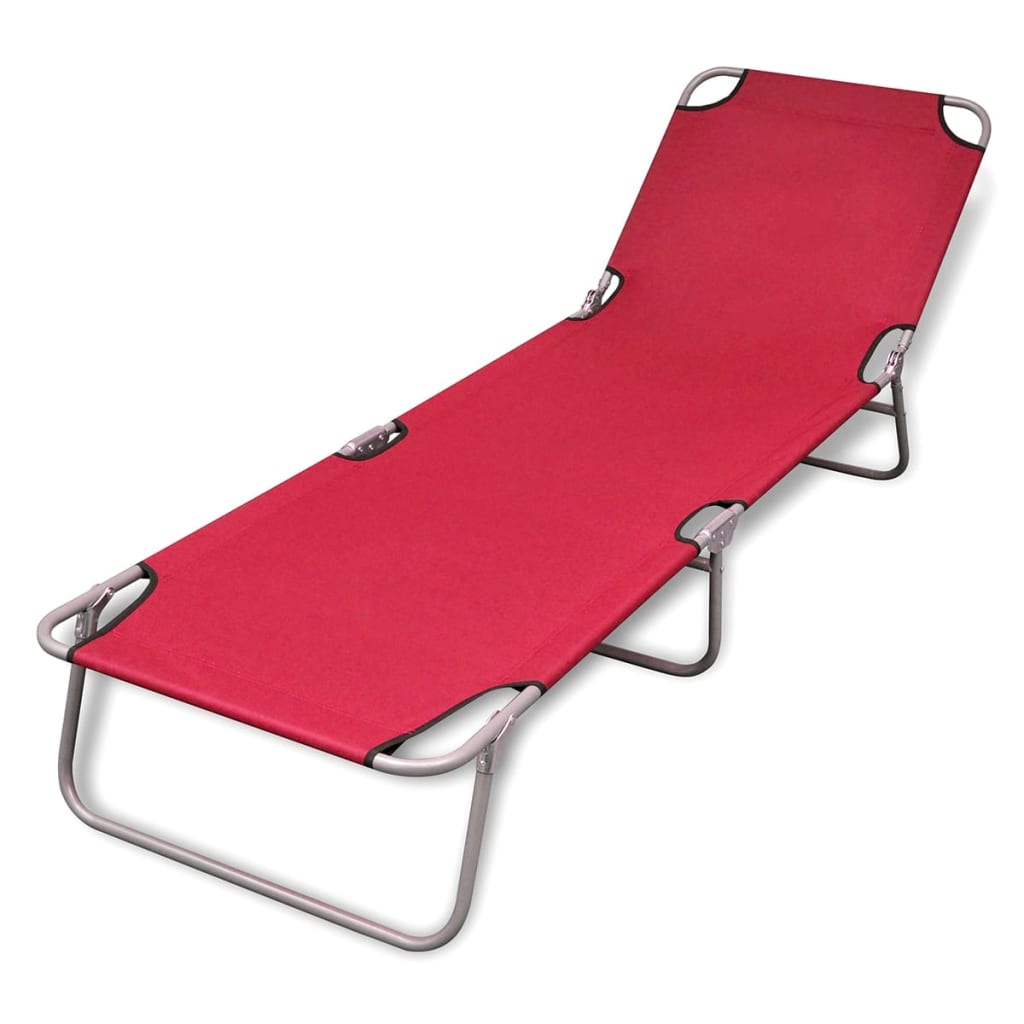 Chaise longue pliable avec dossier réglable