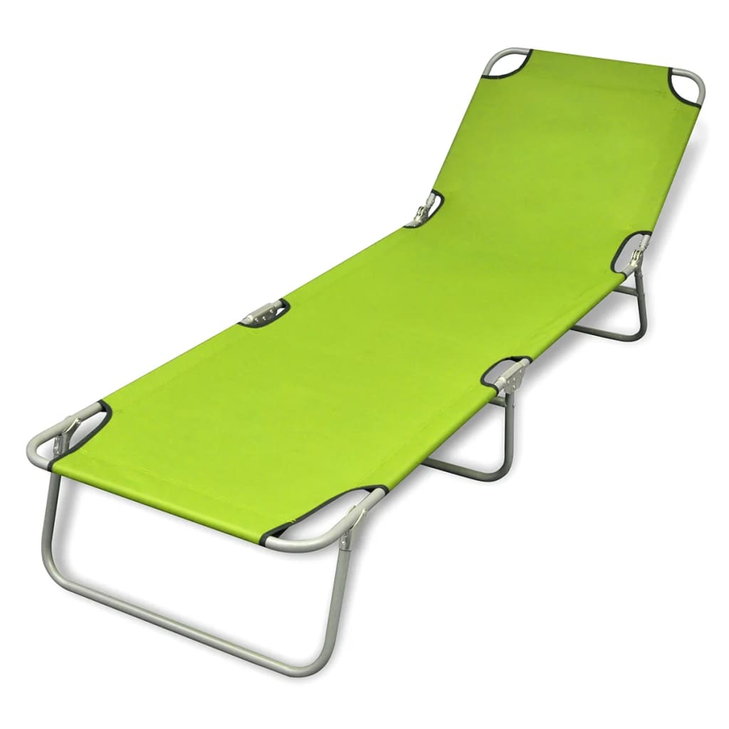 Chaise longue pliable avec dossier réglable