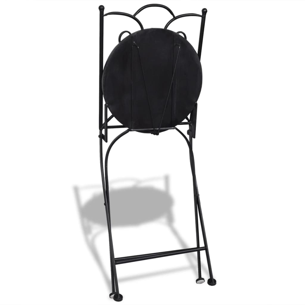 Chaises bistro pliantes 2 pcs en céramique