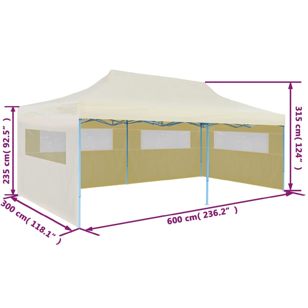 Partytent pop-up inklapbaar 3x6 m