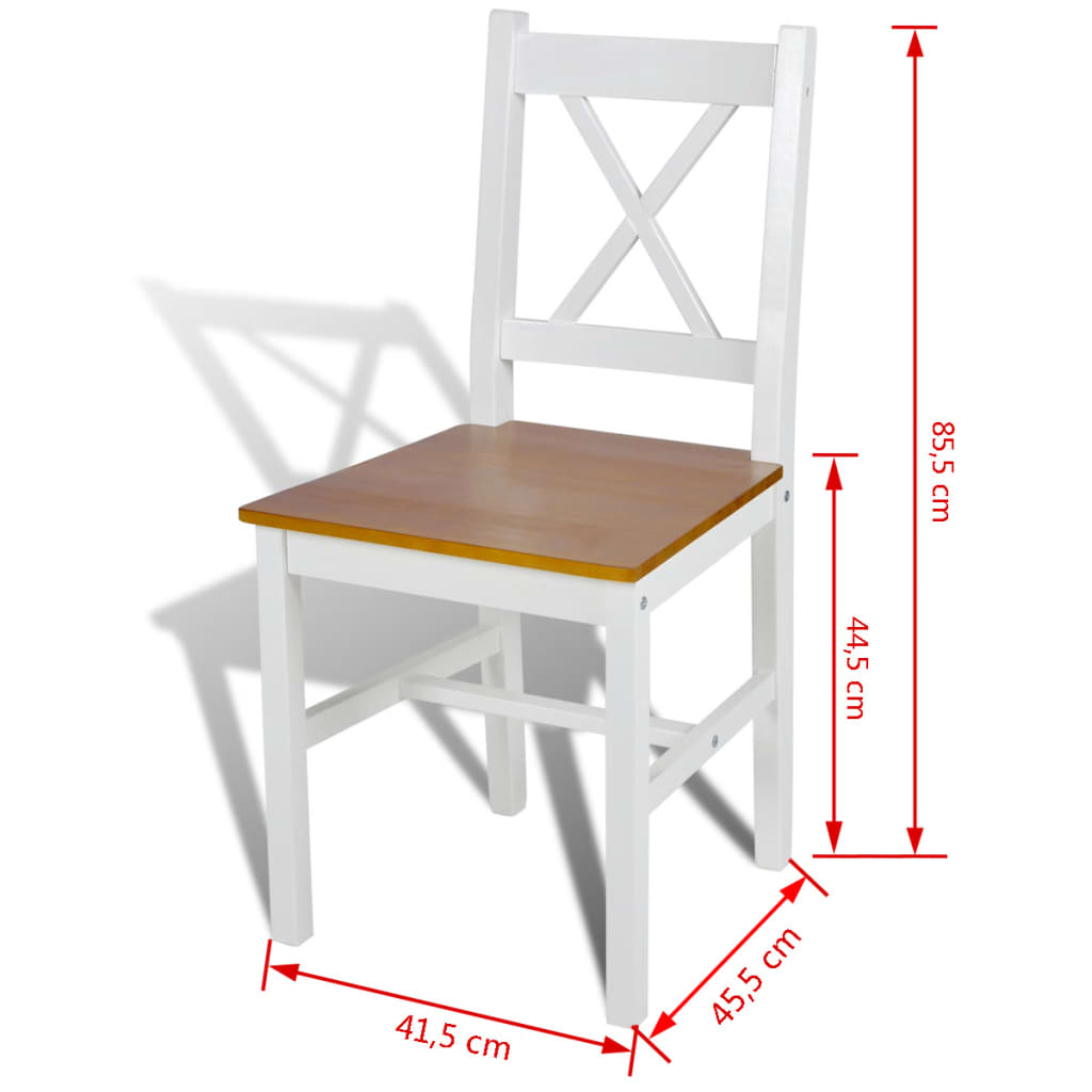 Eetkamerstoelen 4 st grenenhout