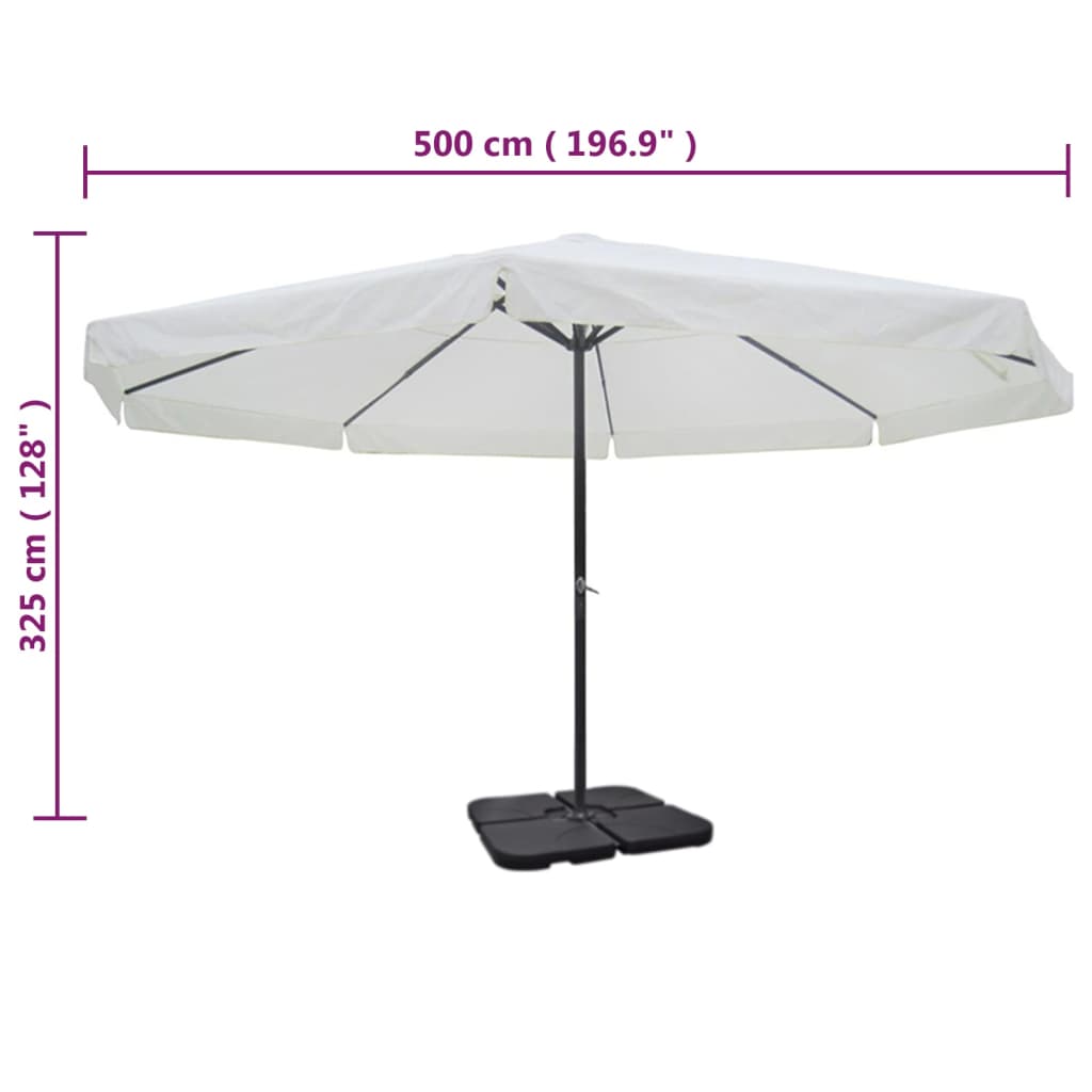 Parasol met draagbare voet aluminium (groen)