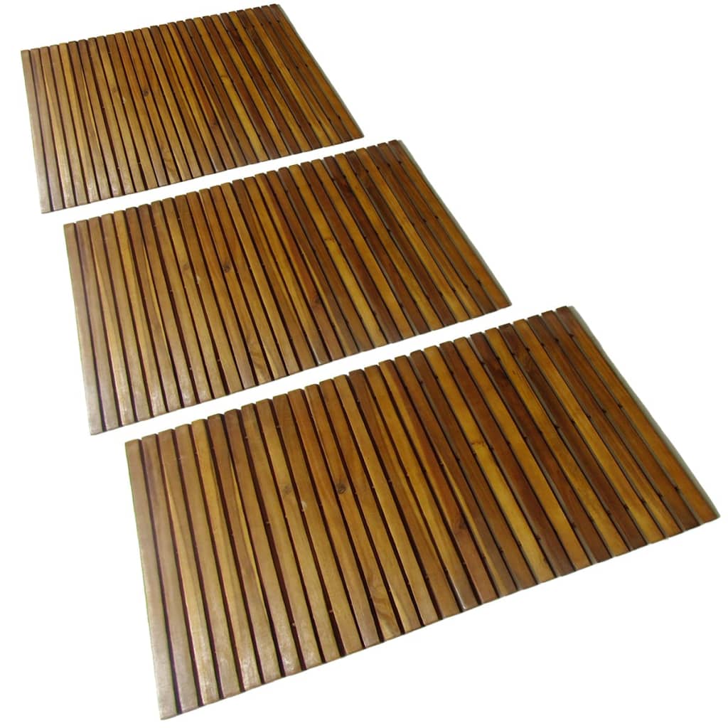 Tapis de bain 80x50 cm bois d'acacia