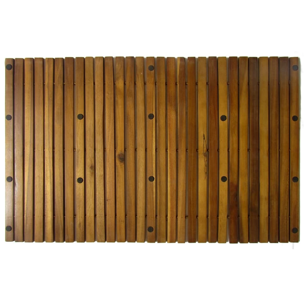 Tapis de bain 80x50 cm bois d'acacia