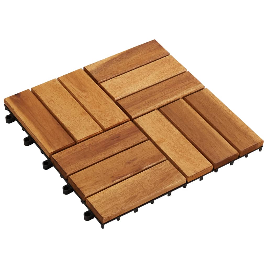 Terrastegels 30 x 30 cm Acacia set van 30