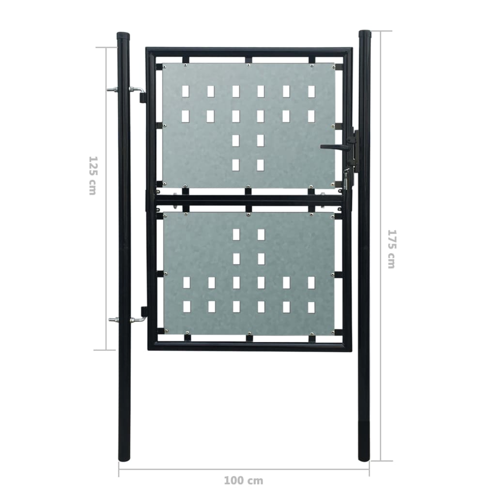 Portail simple 300x225 cm noir