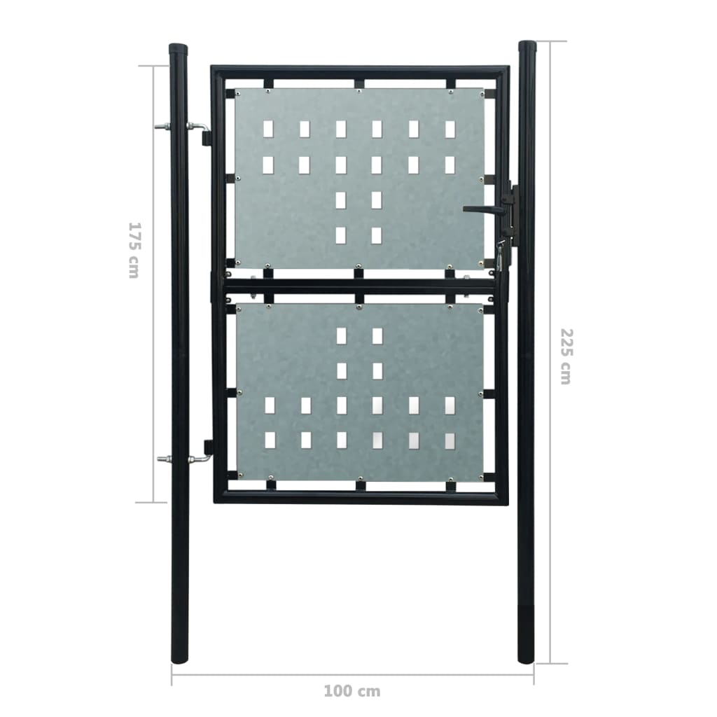 Portail simple 300x225 cm noir