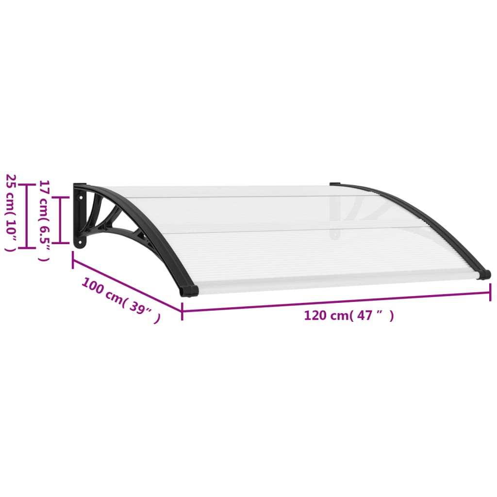 Deurluifel 150x100 cm polycarbonaat