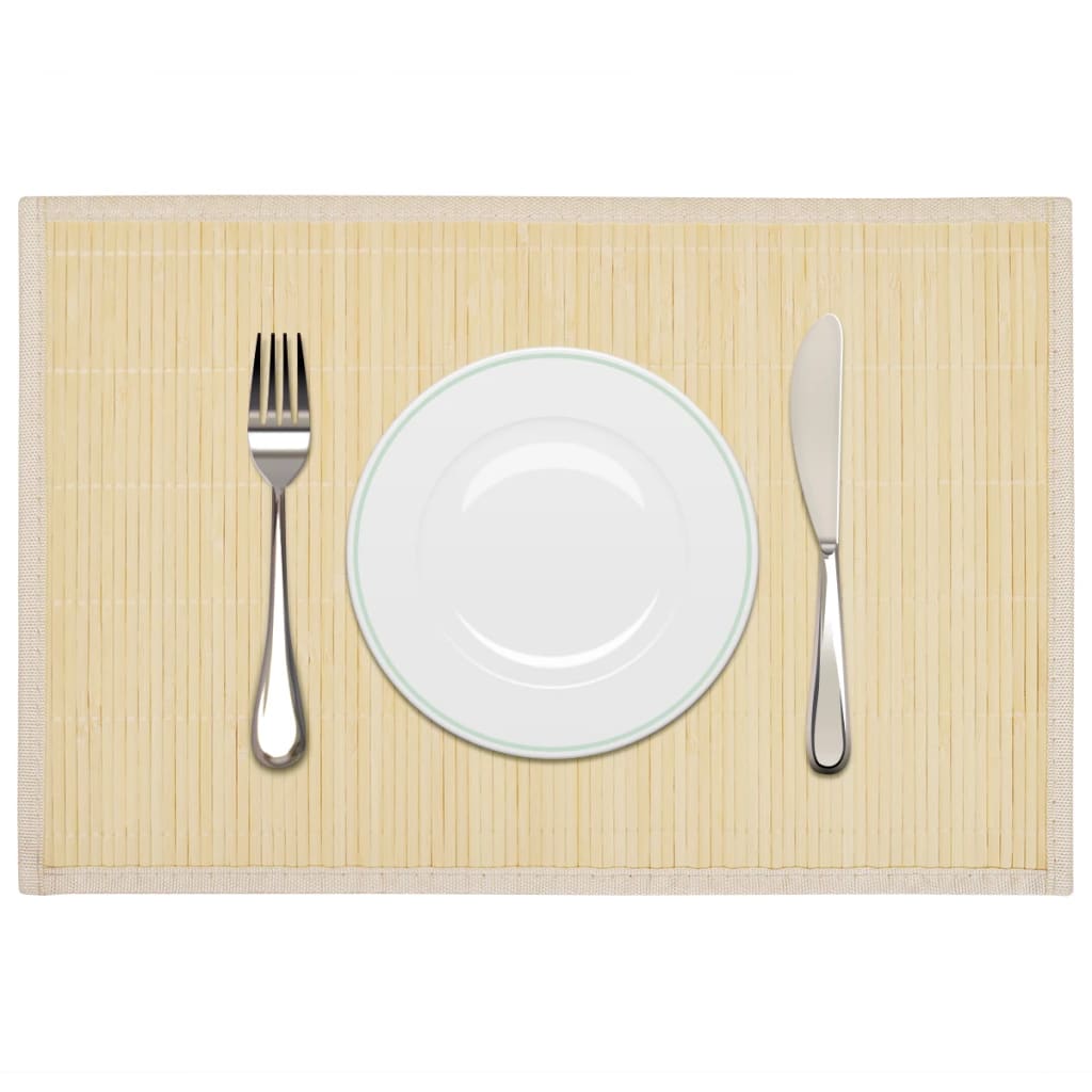 6 Placemats bamboe 30 x 45 cm