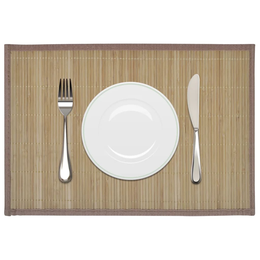 6 Sets de table bambou 30 x 45 cm