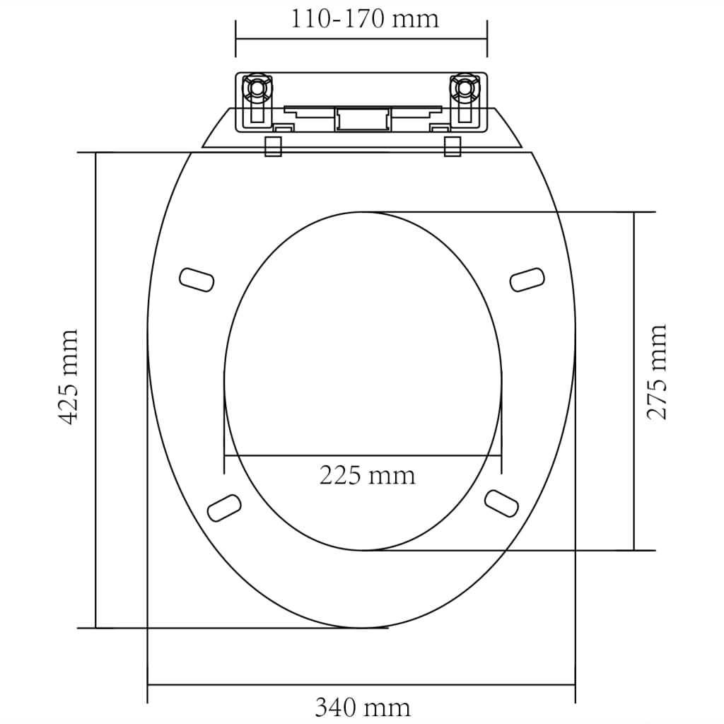 Abattant WC softclose carré blanc