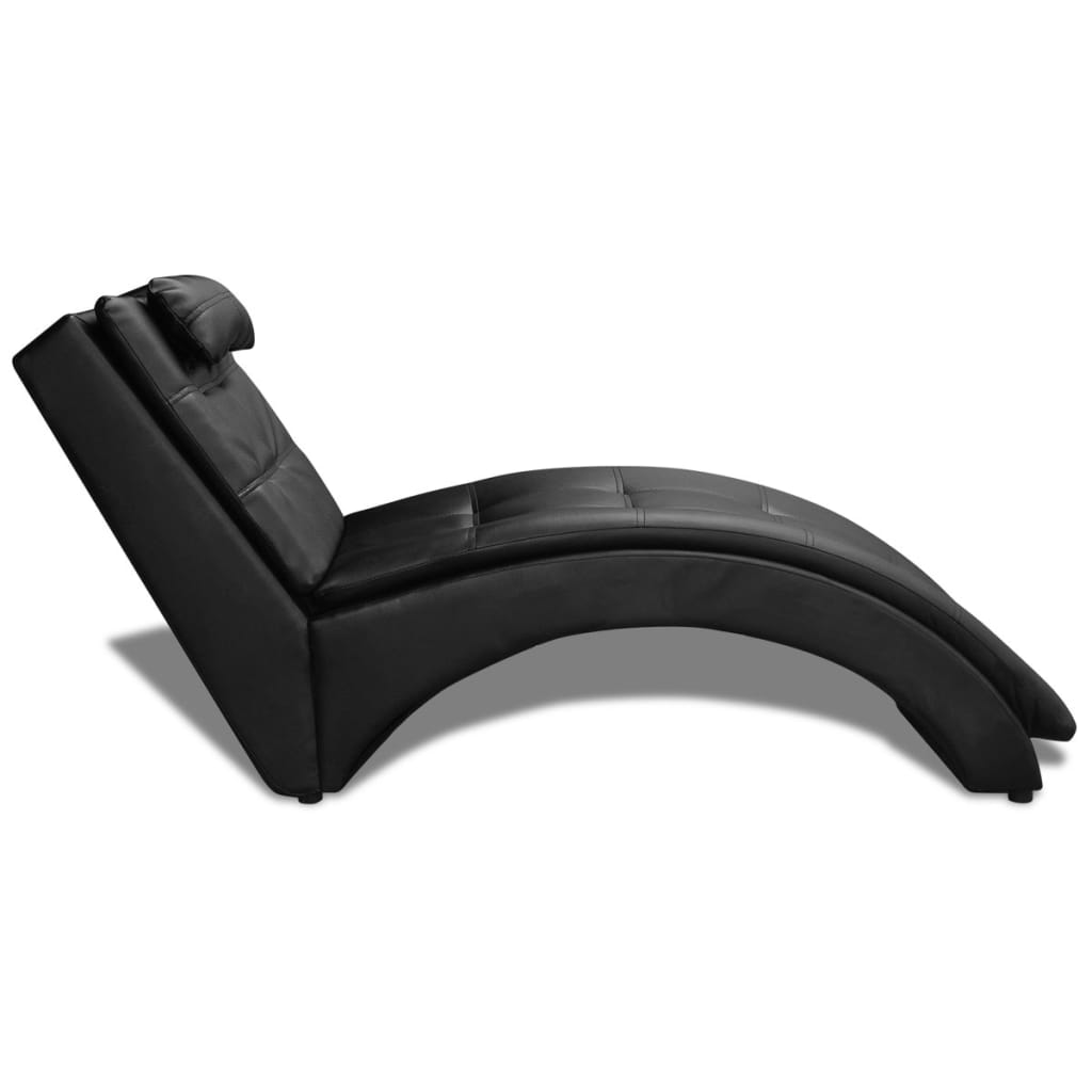 Chaise longue met kussen kunstleer