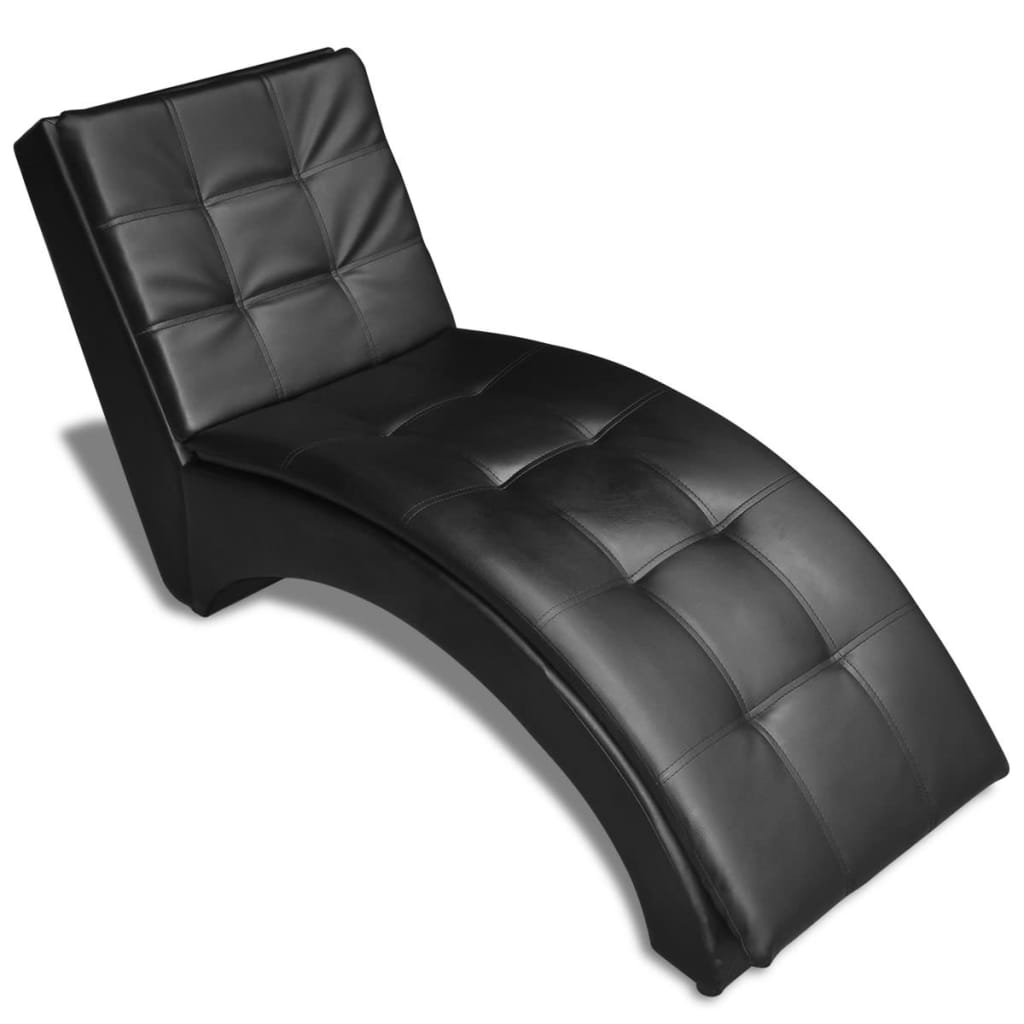 Chaise longue met kussen kunstleer