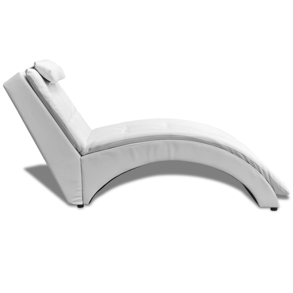 Chaise longue met kussen kunstleer