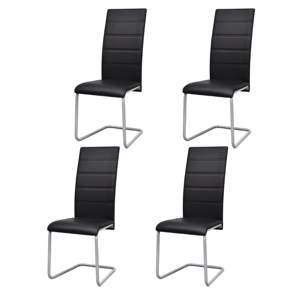 Chaises de salle à manger 4 pcs en cuir artificiel