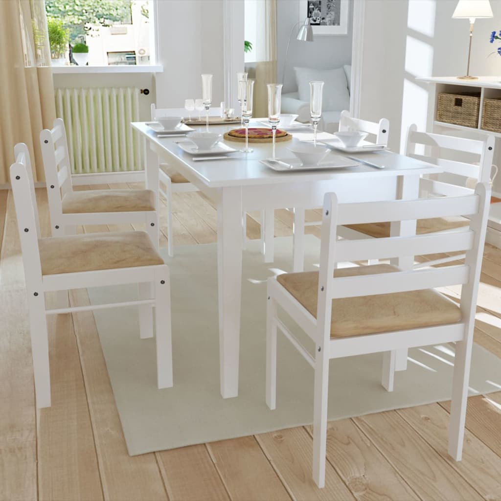 Chaises de salle à manger 2 pcs en bois d'hévéa massif et velours