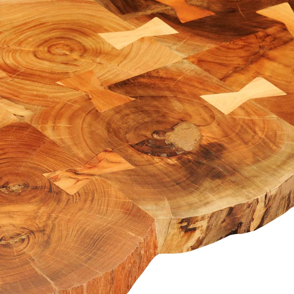 Table basse 4 troncs d'arbre 35 cm en bois de Sesham massif