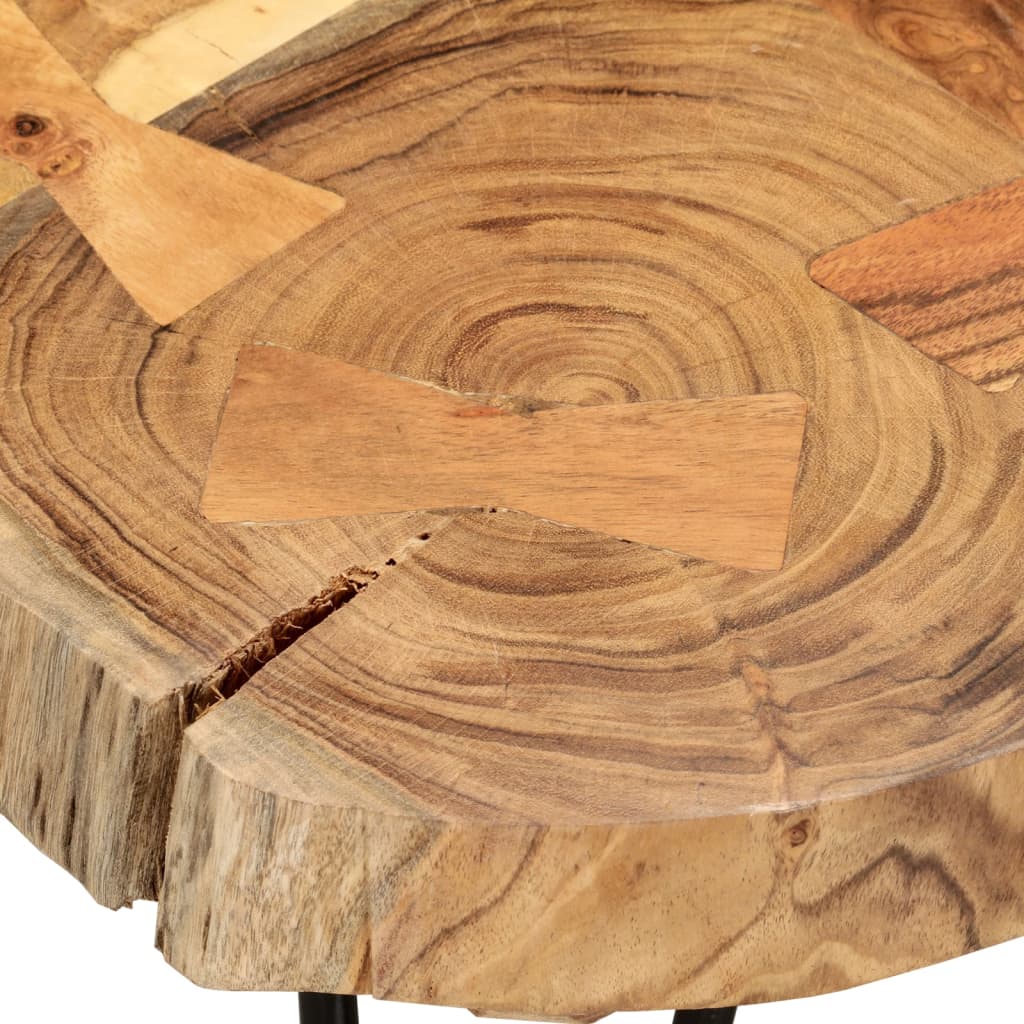 Table basse 4 troncs d'arbre 35 cm en bois de Sesham massif