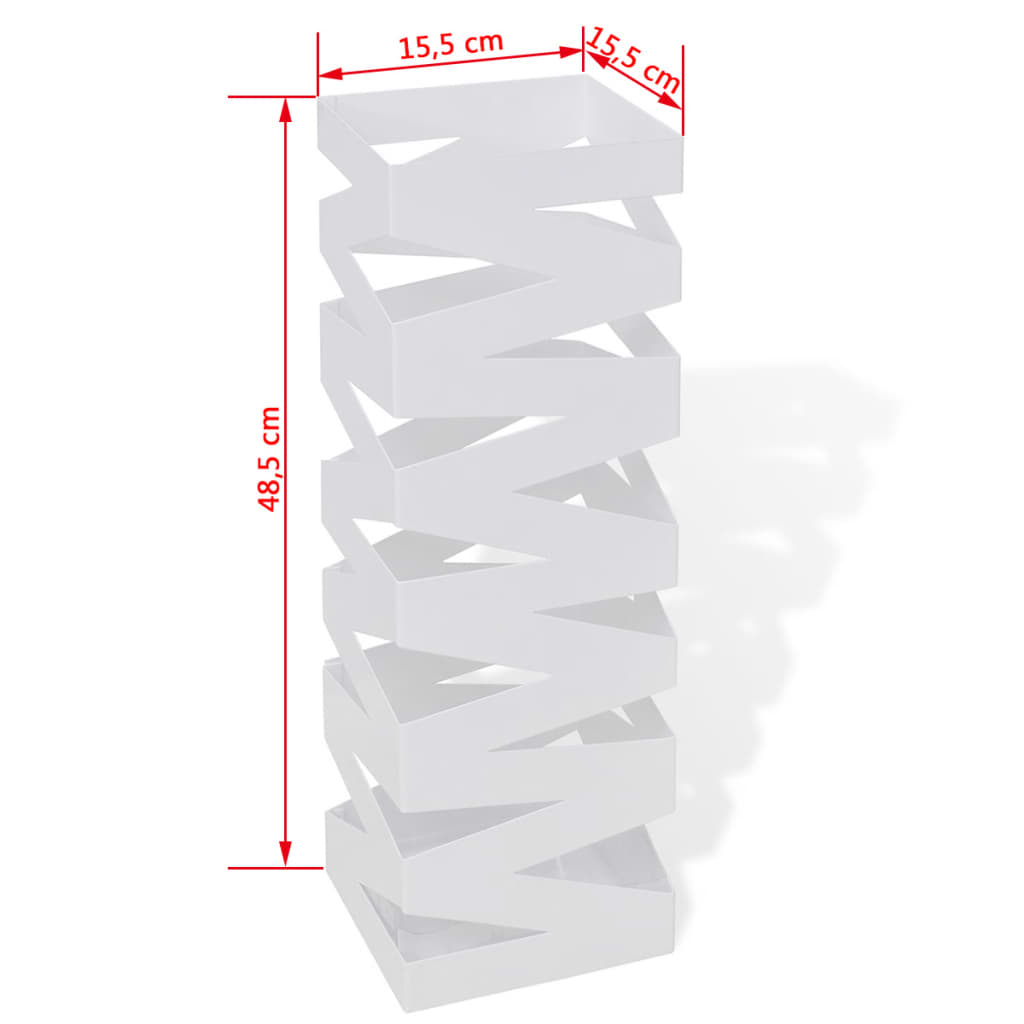 Paraplu- en wandelstokhouder vierkant + tekst staal 48,5 cm