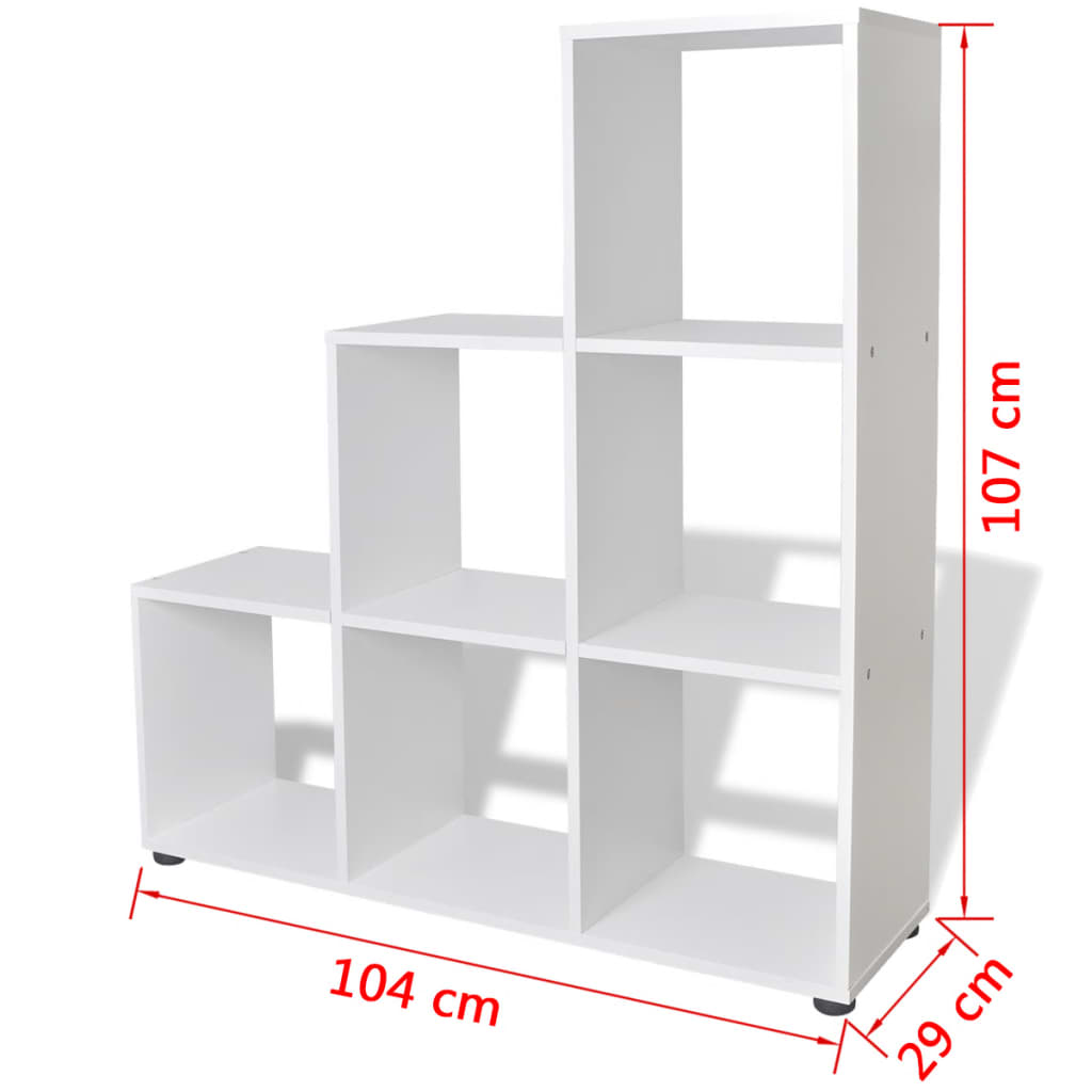 Boekenkast/presentatiemeubel trapvormig 142 cm eikenkleur